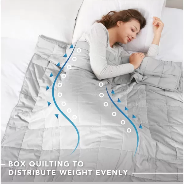 Comfort Spaces Reversible Weighted Blanket AdultGlass Beads Filling All Season Soft Heavy WrapsBox Quilted Cozy Warm Bed Cover 48quotx72quot  15lbs Mink to Microfiber GreyMink to Microfiber Grey