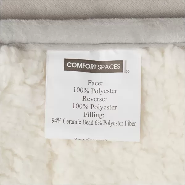 Comfort Spaces Reversible Weighted Blanket AdultGlass Beads Filling All Season Soft Heavy WrapsBox Quilted Cozy Warm Bed Cover 48quotx72quot  15lbs Mink to Microfiber GreyVelvet to Sherpa Gray