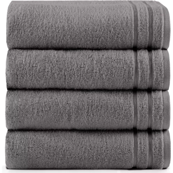 Comfort Spaces Towel Set for Bathroom 12 Piece Luxury Bath Towel Set 4 Hand Towel for Bathroom 4 Washcloth 4 Large Bath Pink Towel Sets 100 Cotton Quick Dry Towel Zero Twist Soft Lightweight BlushGrey