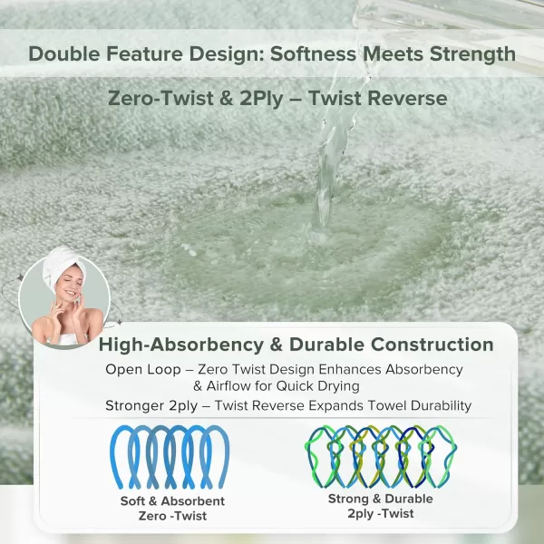 Comfort Spaces Towel Set for Bathroom 12 Piece Luxury Bath Towel Set 4 Hand Towel for Bathroom 4 Washcloth 4 Large Bath Pink Towel Sets 100 Cotton Quick Dry Towel Zero Twist Soft Lightweight BlushSeafoam