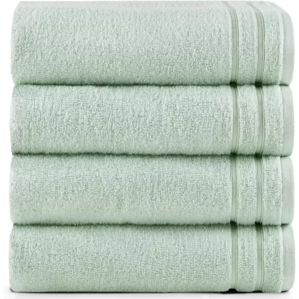 Comfort Spaces Towel Set for Bathroom 12 Piece Luxury Bath Towel Set 4 Hand Towel for Bathroom 4 Washcloth 4 Large Bath Pink Towel Sets 100 Cotton Quick Dry Towel Zero Twist Soft Lightweight BlushSeafoam