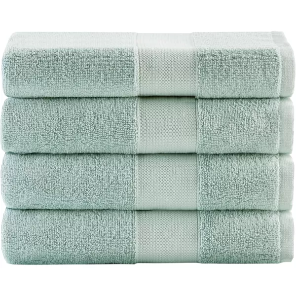 Comfort Spaces Turkish Bathroom Towel Set 6 Piece Luxury Bath Towel Set 2 Hand Towel for Bathroom 2 Washcloth 2 Large Bath Towel Sets Long Staple Soft Quick Dry Towel Set Light GreySeafoam