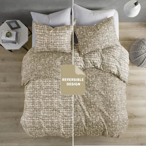 Comfort Spaces Twin Comforter Set  Blue Dorm Bedding for All Season Ultra Soft 2 Pieces Reversible Comforter with 1 Matching ShamEasy Care Machine Washable TwinTwin XLTaupe