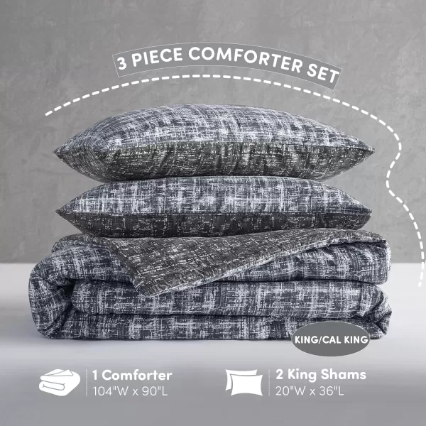 Comfort Spaces Twin Comforter Set  Blue Dorm Bedding for All Season Ultra Soft 2 Pieces Reversible Comforter with 1 Matching ShamEasy Care Machine Washable TwinTwin XLGrey
