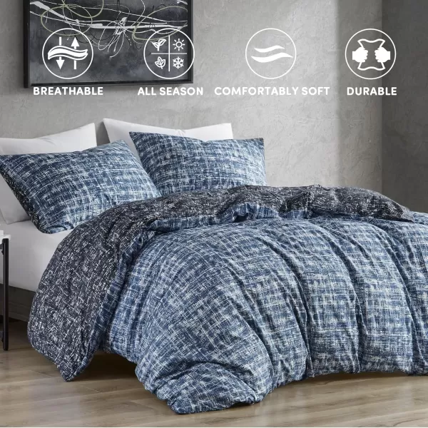 Comfort Spaces Twin Comforter Set  Blue Dorm Bedding for All Season Ultra Soft 2 Pieces Reversible Comforter with 1 Matching ShamEasy Care Machine Washable TwinTwin XLBlue