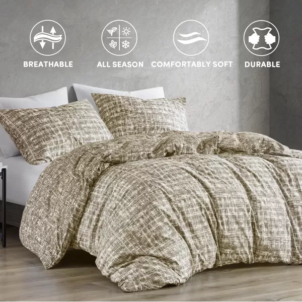 Comfort Spaces Twin Comforter Set  Blue Dorm Bedding for All Season Ultra Soft 2 Pieces Reversible Comforter with 1 Matching ShamEasy Care Machine Washable TwinTwin XLTaupe
