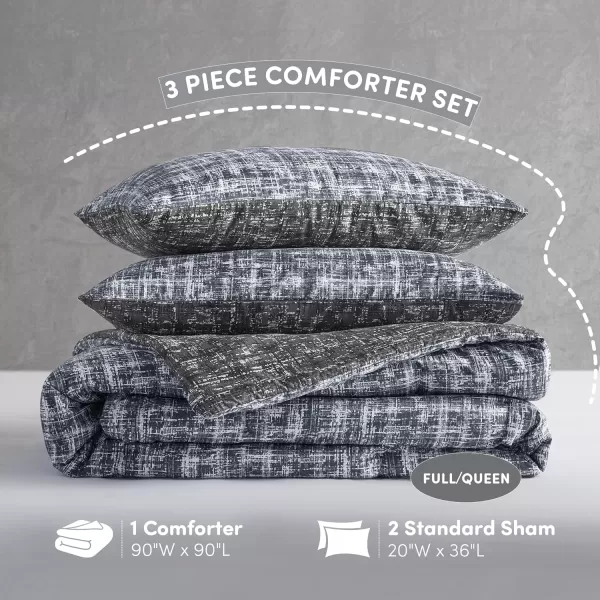 Comfort Spaces Twin Comforter Set  Blue Dorm Bedding for All Season Ultra Soft 2 Pieces Reversible Comforter with 1 Matching ShamEasy Care Machine Washable TwinTwin XLGrey