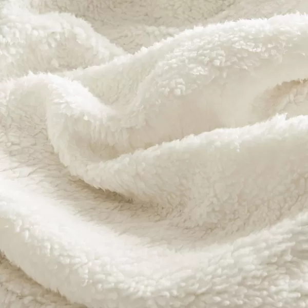 Comfort Spaces Ultra Soft and Cozy Sherpa Reversible Throw Blankets for Couch and Bed Plush Fleece Cozy Cover with Fuzzy Faux Fur 50 x 60 in Fair Isle GreyGrey Plaid
