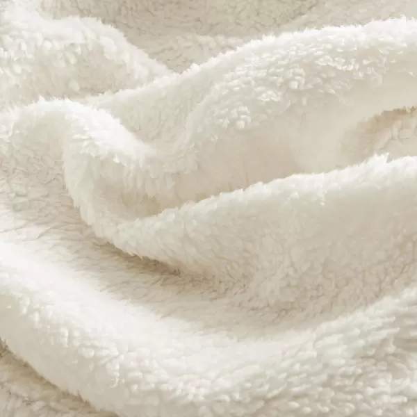 Comfort Spaces Ultra Soft and Cozy Sherpa Reversible Throw Blankets for Couch and Bed Plush Fleece Cozy Cover with Fuzzy Faux Fur 50 x 60 in Fair Isle GreyGrey Lattice