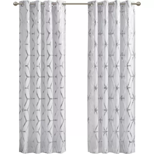 Comfort Spaces Vivian Comforter Set Ultra Soft All Season Lightweight Modern Geometric Glam Metallic Print Bedding Matching Sham Decorative Pillow FullQueen Geometric BlushGoldWhiteSilver