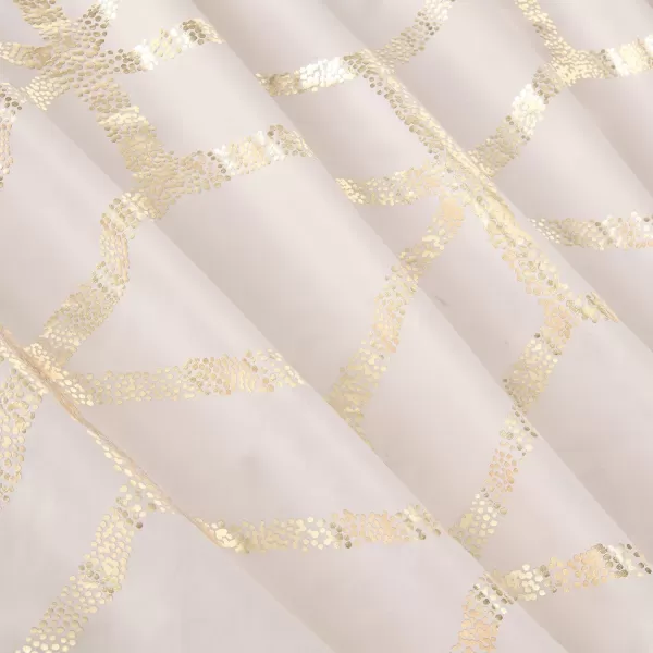Comfort Spaces Vivian Comforter Set Ultra Soft All Season Lightweight Modern Geometric Glam Metallic Print Bedding Matching Sham Decorative Pillow FullQueen Geometric BlushGoldBlushGold