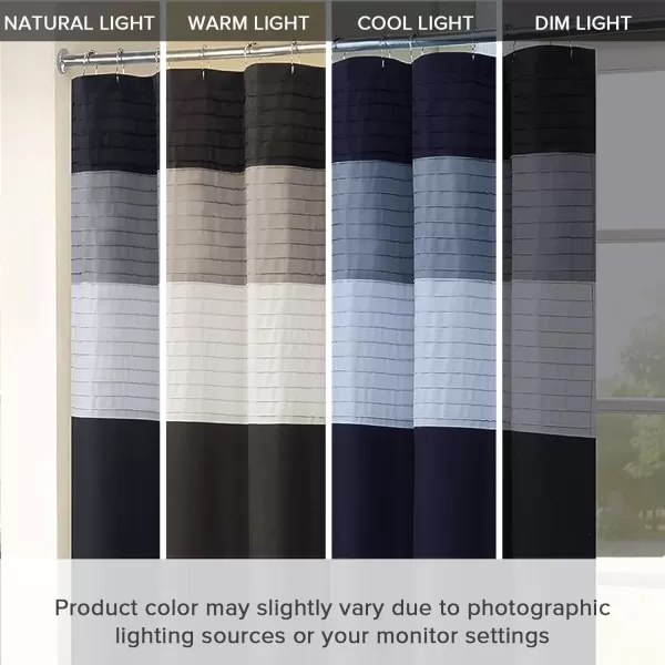 Comfort Spaces Windsor Bathroom Shower Pieced Ruffle Pattern Modern Elegant Microfiber Fabric Bath Curtains 72x72 YellowBlack