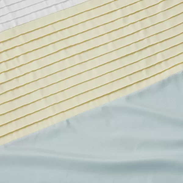 Comfort Spaces Windsor Bathroom Shower Pieced Ruffle Pattern Modern Elegant Microfiber Fabric Bath Curtains 72x72 YellowYellow