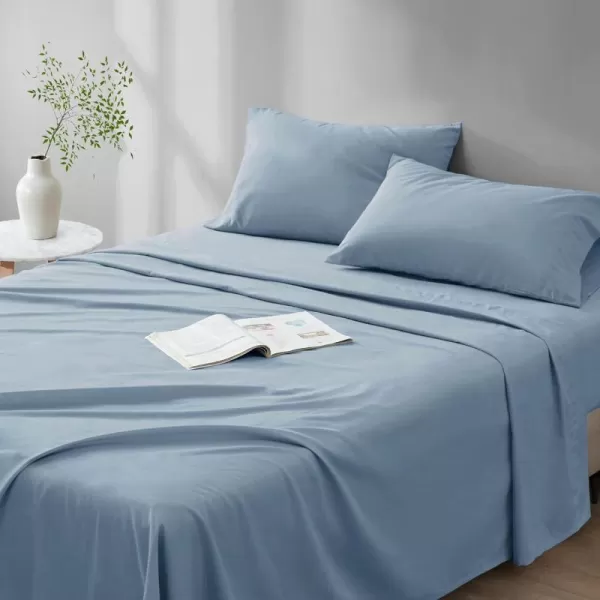 Comfort Spaces 100 Cotton Sheets Queen Breathable ampamp Soft Cotton Sheets Naturally Cool Cotton Bed Sheets with 14quot Elastic Pocket Fits up to 16quot Mattress All Seasons Sheet Set Sage Green 4 PieceBlue