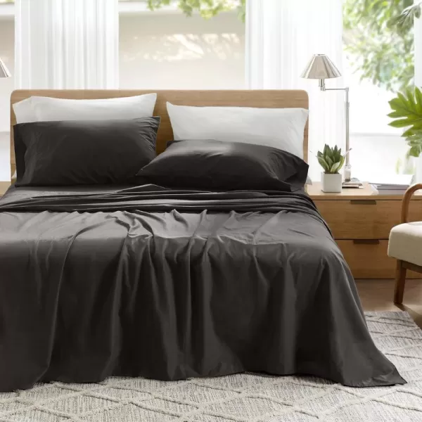 Comfort Spaces 100 Cotton Sheets Queen Breathable ampamp Soft Cotton Sheets Naturally Cool Cotton Bed Sheets with 14quot Elastic Pocket Fits up to 16quot Mattress All Seasons Sheet Set Sage Green 4 PieceBlack