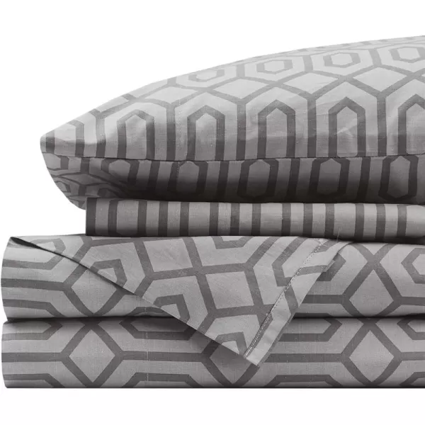 Comfort Spaces 100 Cotton Sheets Queen Breathable ampamp Soft Cotton Sheets Naturally Cool Cotton Bed Sheets with 14quot Elastic Pocket Fits up to 16quot Mattress All Seasons Sheet Set Sage Green 4 PieceDiamond Sliver