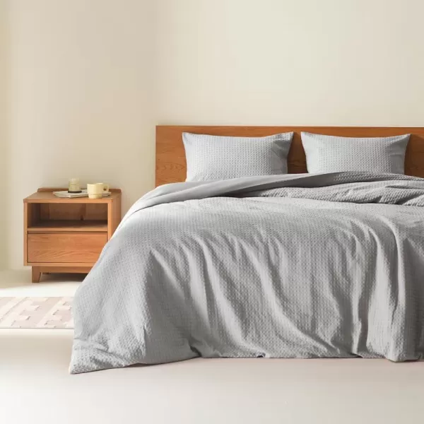 Comfort Spaces Burnt Orange Twin Comforter Set  2 Pieces Waffle Dobby Weave Texture Comforter Sets Modern Farmhouse Boho Comforter ampamp Sham All Season Microfiber Twin Bed Set TwinLight Grey