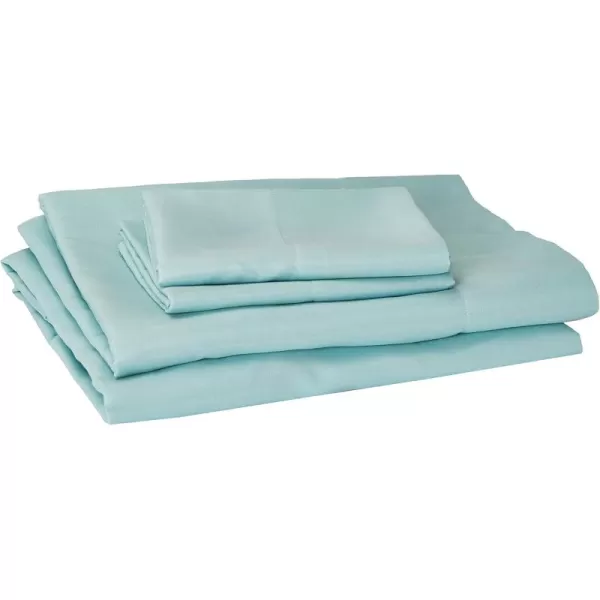 Comfort Spaces CS200118 Microfiber Set 14quot Deep Pocket Wrinkle Resistant All Around ElasticYearRound Cozy Bedding Sheet6 pcs Matching Pillow Cases Queen AquaAqua