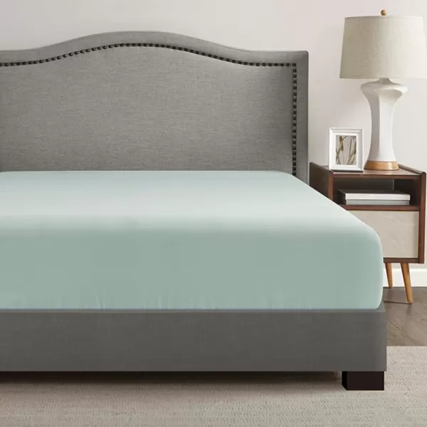 Comfort Spaces Coolmax Moisture Wicking Sheet Set Super Soft Fade Resistant 16quot Deep Pocket All Around Elastic  Warm Weather Cooling Sheets For Night Sweats Queen Charcoal 4 PieceAqua