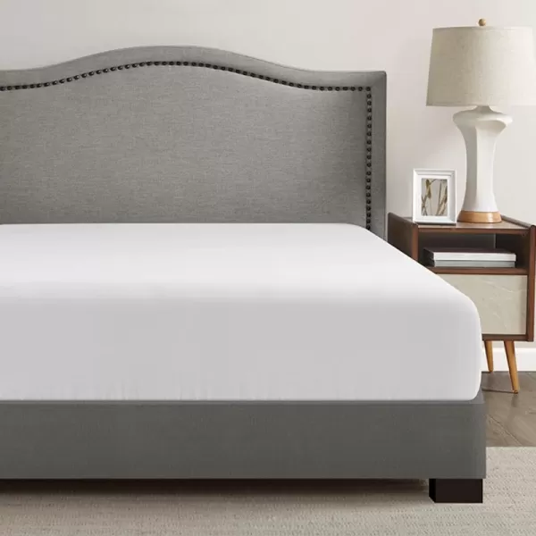 Comfort Spaces Coolmax Moisture Wicking Sheet Set Super Soft Fade Resistant 16quot Deep Pocket All Around Elastic  Warm Weather Cooling Sheets For Night Sweats Queen Charcoal 4 PieceWhite