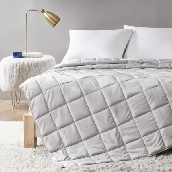 Comfort Spaces Reversible Weighted Blanket AdultGlass Beads Filling All Season Soft Heavy WrapsBox Quilted Cozy Warm Bed Cover 48quotx72quot  15lbs Mink to Microfiber GreyMink to Microfiber Grey