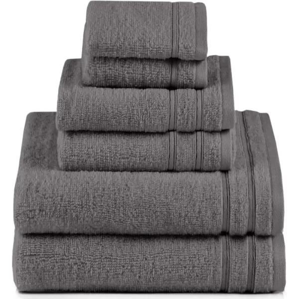 Comfort Spaces Towel Set for Bathroom 12 Piece Luxury Bath Towel Set 4 Hand Towel for Bathroom 4 Washcloth 4 Large Bath Pink Towel Sets 100 Cotton Quick Dry Towel Zero Twist Soft Lightweight BlushGrey