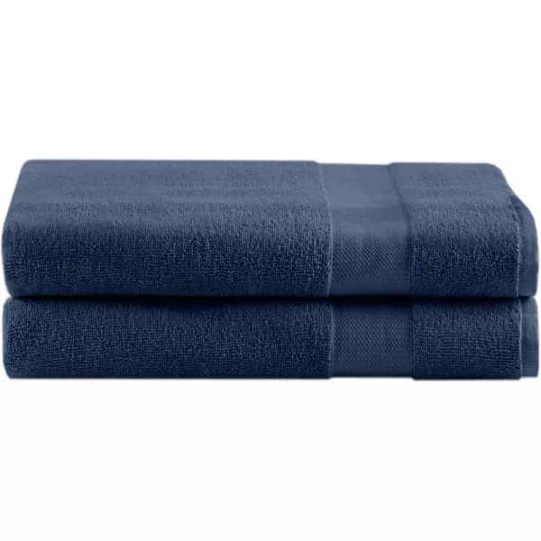 Comfort Spaces Turkish Bathroom Towel Set 6 Piece Luxury Bath Towel Set 2 Hand Towel for Bathroom 2 Washcloth 2 Large Bath Towel Sets Long Staple Soft Quick Dry Towel Set Light GreyNavy