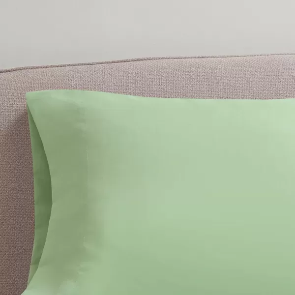 imageComfort Spaces Bed in A Bag  Trendy Casual Design Cozy Comforter with Complete Sheet Set with Side Pocket All Season Cover Matching Shams Queen Natalie Floral Blue 9 PieceDaisies Green
