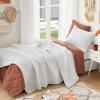 imageComfort Spaces King Quilt Set Modern Reversible Ogee Coverlet King Bedding Set Cozy Quilted Winter Layer All Season Lightweight Soft King Size Quilt Kienna King Green 3 PieceWhite Diamond