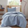 imageComfort Spaces King Quilt Set Modern Reversible Ogee Coverlet King Bedding Set Cozy Quilted Winter Layer All Season Lightweight Soft King Size Quilt Kienna King Green 3 PieceBlue