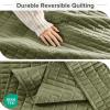 imageComfort Spaces King Quilt Set Modern Reversible Ogee Coverlet King Bedding Set Cozy Quilted Winter Layer All Season Lightweight Soft King Size Quilt Kienna King Green 3 PieceGreen