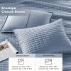 imageComfort Spaces King Quilt Set Modern Reversible Ogee Coverlet King Bedding Set Cozy Quilted Winter Layer All Season Lightweight Soft King Size Quilt Kienna King Green 3 PieceBlue