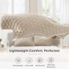 imageComfort Spaces King Quilt Set Modern Reversible Ogee Coverlet King Bedding Set Cozy Quilted Winter Layer All Season Lightweight Soft King Size Quilt Kienna King Green 3 PieceTaupe Ogee