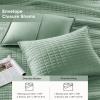 imageComfort Spaces King Quilt Set Modern Reversible Ogee Coverlet King Bedding Set Cozy Quilted Winter Layer All Season Lightweight Soft King Size Quilt Kienna King Green 3 PieceSeafoam