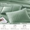 imageComfort Spaces King Quilt Set Modern Reversible Ogee Coverlet King Bedding Set Cozy Quilted Winter Layer All Season Lightweight Soft King Size Quilt Kienna King Green 3 PieceSeafoam