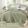 imageComfort Spaces King Quilt Set Modern Reversible Ogee Coverlet King Bedding Set Cozy Quilted Winter Layer All Season Lightweight Soft King Size Quilt Kienna King Green 3 PieceGreen Ogee