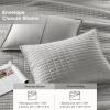 imageComfort Spaces King Quilt Set Modern Reversible Ogee Coverlet King Bedding Set Cozy Quilted Winter Layer All Season Lightweight Soft King Size Quilt Kienna King Green 3 PieceGray