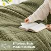 imageComfort Spaces King Quilt Set Modern Reversible Ogee Coverlet King Bedding Set Cozy Quilted Winter Layer All Season Lightweight Soft King Size Quilt Kienna King Green 3 PieceGreen