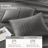 imageComfort Spaces King Quilt Set Modern Reversible Ogee Coverlet King Bedding Set Cozy Quilted Winter Layer All Season Lightweight Soft King Size Quilt Kienna King Green 3 PieceCharcoal Grey