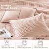 imageComfort Spaces King Quilt Set Modern Reversible Ogee Coverlet King Bedding Set Cozy Quilted Winter Layer All Season Lightweight Soft King Size Quilt Kienna King Green 3 PieceBlush