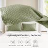 imageComfort Spaces King Quilt Set Modern Reversible Ogee Coverlet King Bedding Set Cozy Quilted Winter Layer All Season Lightweight Soft King Size Quilt Kienna King Green 3 PieceSage Green Diamond