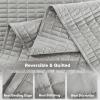 imageComfort Spaces King Quilt Set Modern Reversible Ogee Coverlet King Bedding Set Cozy Quilted Winter Layer All Season Lightweight Soft King Size Quilt Kienna King Green 3 PieceGray