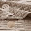 imageComfort Spaces King Quilt Set Modern Reversible Ogee Coverlet King Bedding Set Cozy Quilted Winter Layer All Season Lightweight Soft King Size Quilt Kienna King Green 3 PieceTaupe