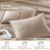 imageComfort Spaces King Quilt Set Modern Reversible Ogee Coverlet King Bedding Set Cozy Quilted Winter Layer All Season Lightweight Soft King Size Quilt Kienna King Green 3 PieceTaupe