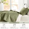imageComfort Spaces King Quilt Set Modern Reversible Ogee Coverlet King Bedding Set Cozy Quilted Winter Layer All Season Lightweight Soft King Size Quilt Kienna King Green 3 PieceGreen