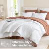 imageComfort Spaces King Quilt Set Modern Reversible Ogee Coverlet King Bedding Set Cozy Quilted Winter Layer All Season Lightweight Soft King Size Quilt Kienna King Green 3 PieceWhite Diamond