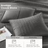 imageComfort Spaces King Quilt Set Modern Reversible Ogee Coverlet King Bedding Set Cozy Quilted Winter Layer All Season Lightweight Soft King Size Quilt Kienna King Green 3 PieceCharcoal Grey