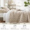 imageComfort Spaces King Quilt Set Modern Reversible Ogee Coverlet King Bedding Set Cozy Quilted Winter Layer All Season Lightweight Soft King Size Quilt Kienna King Green 3 PieceTaupe Ogee