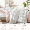 imageComfort Spaces King Quilt Set Modern Reversible Ogee Coverlet King Bedding Set Cozy Quilted Winter Layer All Season Lightweight Soft King Size Quilt Kienna King Green 3 PieceWhite Ogee