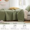 imageComfort Spaces King Quilt Set Modern Reversible Ogee Coverlet King Bedding Set Cozy Quilted Winter Layer All Season Lightweight Soft King Size Quilt Kienna King Green 3 PieceSage Green Diamond